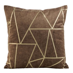 Eurofirany Poszewka Welwetowa Blink 2 Ciemnobrązowa 45x45 01