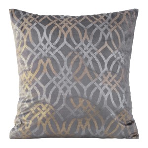 Eurofirany Poszewka Welwetowa Areta Stalowa 40x40