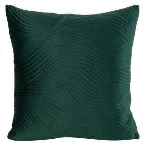 Eurofirany Poszewka Welwetowa Pikowana Ria 5 Ciemnozielona 45x45