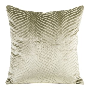 Eurofirany Poszewka Welwetowa Z Żakardowym Wzorem Lussi Jasnobrązowa 40x40