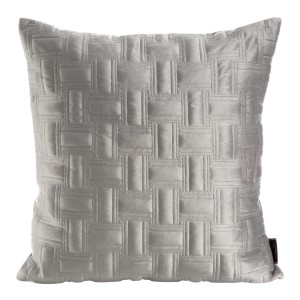 Eurofirany Poszewka Welwetowa Pikowana Ria 3 Srebrna 45x45