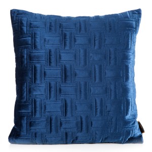Eurofirany Poszewka Welwetowa Pikowana Ria 3 Granatowa 45x45