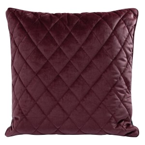 Eurofirany Poszewka Welwetowa Pikowana Velvet 28 Bordowa 50x50