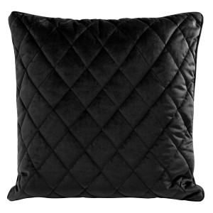 Eurofirany Poszewka Welwetowa Pikowana Velvet 28 Czarna 50x50