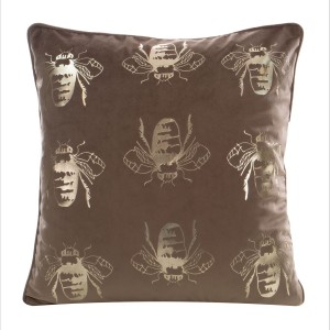 Eurofirany Poszewka Welwetowa Blink 15 Ciemnobeżowa 45x45