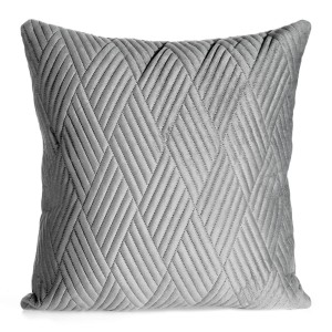 Eurofirany Poszewka Welwetowa Pikowana Ariel 1 Srebrna 40x40