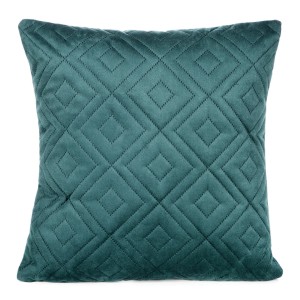 Eurofirany Poszewka Welwetowa Pikowana Ariel 3 Ciemnoturkusowa 40x40