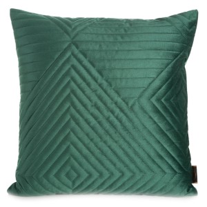 Eurofirany Poszewka Welwetowa Pikowana Sofia 2 Ciemnozielona 45x45