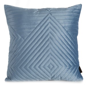 Eurofirany Poszewka Welwetowa Pikowana Sofia 2 Niebieska 45x45