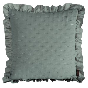 Eurofirany Poszewka Pikowana Z Falbankami Libi Ciemnomiętowa 45x45