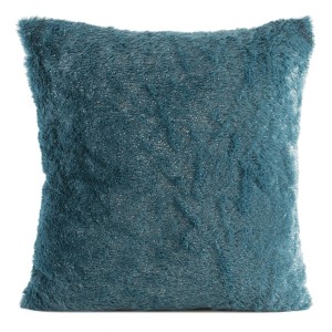 Eurofirany Poszewka Dekoracyjna Z Miękkiego Futerka  Lucid Ciemnoturkusowa 40x40