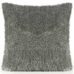 Eurofirany Poszewka Dekoracyjna O Strukturze Futra Oriana Stalowa 40x40