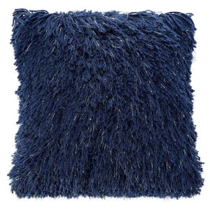Eurofirany Poszewka Dekoracyjna O Strukturze Futra Celia Granatowa 40x40