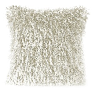 Eurofirany Poszewka Dekoracyjna Z Długim Włosiem Koral Kremowa 40x40
