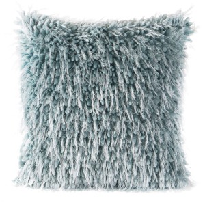 Eurofirany Poszewka Dekoracyjna Z Długim Włosiem Koral Turkusowa 40x40