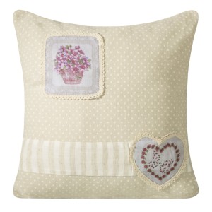 Eurofirany Poszewka Z Ozdobną Koronką Tiana Naturalny 40x40