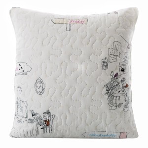 Eurofirany Poszewka Pikowana Z Losowym Wzorem Story Kremowa 40x40