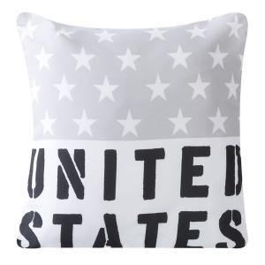Eurofirany Poszewka Dekoracyjna Usa 1 Stalowa 45x45