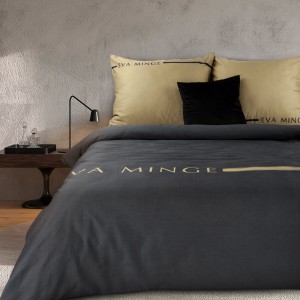 Eurofirany Pościel Satynowa Ewa Minge Silk 5 Czarna 160x200