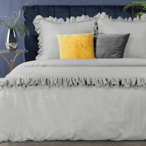 Eurofirany Pościel Satynowa Venus 01C Jasnoszara 220x200