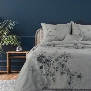 Eurofirany Pościel Bawełniana Terra Collection Palermo 3 Jasnoszara 200x220