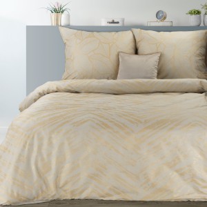 Eurofirany Pościel Satynowa Nova Print Metallic 26 Beżowa 160x200