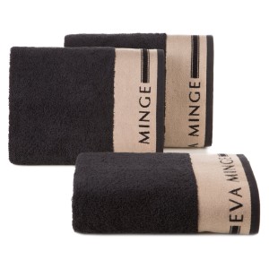 Eurofirany Ręcznik Frotte Ewa Minge Silk 5 Czarny 30x50