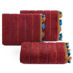Eurofirany Ręcznik Bawełniany Terra Collection Morocco Bordowy 70x140