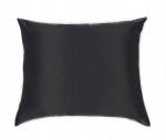 KLARA Poszewka Jedwabna 40x40 Czarna Z Bambusem 1