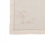 KLARA Serwetka Lniana Z Mereżką Haftowana 60X60 01