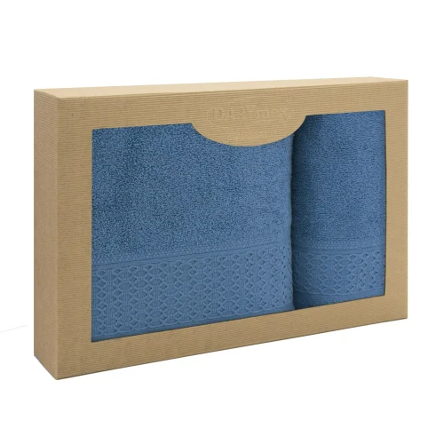 Darymex Komplet Ręczników BawełnIanych Solano Niebieski 50x90+70x140.webp