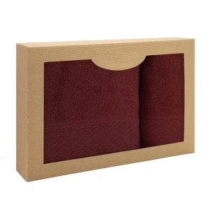 Darymex Komplet Ręczników Bawełnianych Solano Bordo 50x90+70x140 