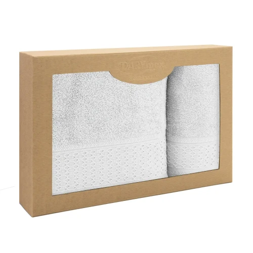 Darymex Komplet Ręczników Bawełnianych Solano Biały 50x90+70x140.webp