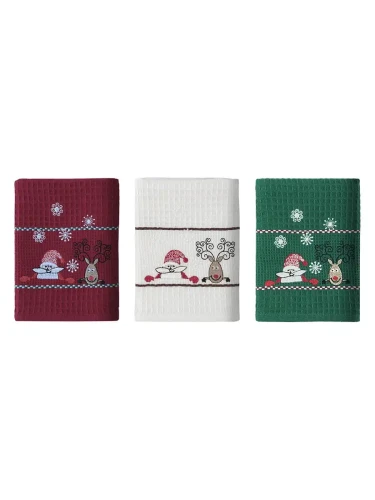 Darymex Ręcznik Bawełniany Haft 3837 V3 New Year Santa Kpl. 3x40x60 (2).webp