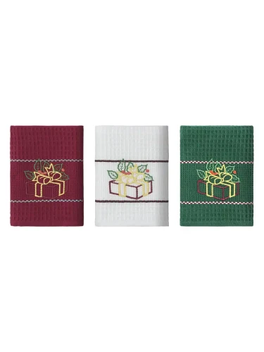 Darymex Ręcznik Bawełniany Haft 3837 V1 New Year Santa Kpl. 3x40x60 (1).webp