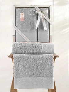 Darymex Ręcznik Bawełniany Frotte Novra 3662 Grey Kpl. 50x90 + 70x140