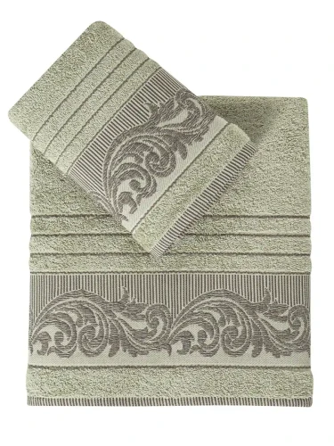 Darymex Ręcznik Bawełniany Frotte Mervan 3735 Green Kpl. 50x90 + 70x140 (1).webp