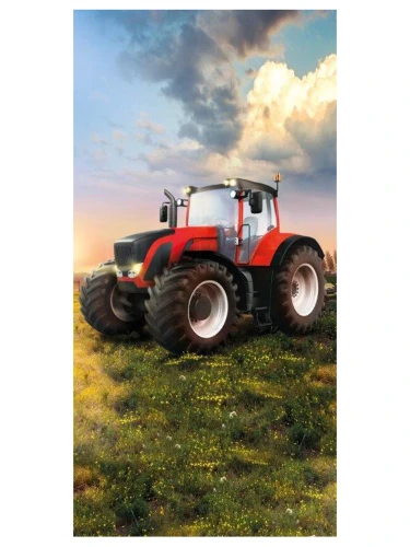Darymex Ręcznik Bawełniany Traktor Czerwony 70x140.webp
