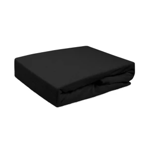 Darymex Prześcieradło Frotte Bez Gumki 027 Czarne 160x200