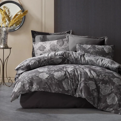 Darymex Pościel Bawełniana Flory Dark Grey COTTONLOVE JACQUARD (1).webp