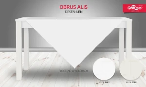 Darymex Obrus Alis Biały Len 80x80