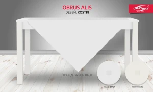 Darymex Obrus Alis Biały Kostka 80x80