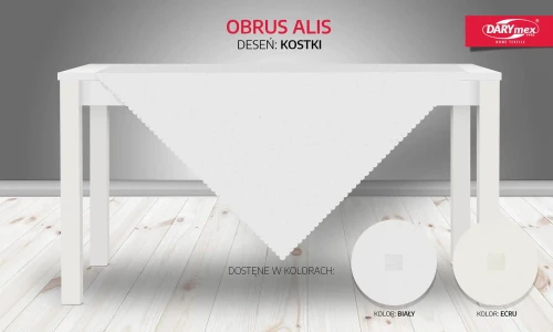 Darymex Obrus Alis Biały Kostka 80x80 (1).webp