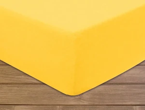 Darymex Prześcieradło Frotte Z Gumką Jasny Żółty 140x200