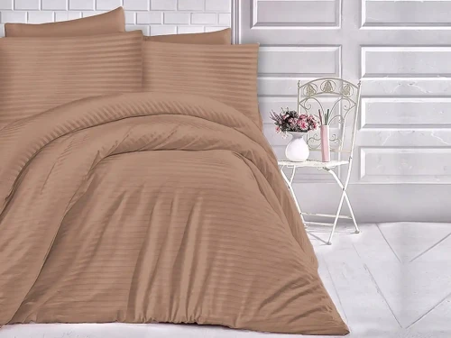 Darymex Pościel Satyna Bawełniana Cizgili Cinnamon EXCLUSIVE (1).webp