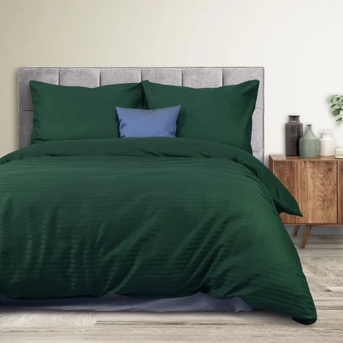 Darymex Pościel Satyna Bawełniana Cizgili Dark Green EXCLUSIVE (1).webp