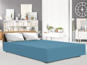 Darymex Prześcieradło Jersey Elastan Z Gumką NIEBIESKIE 90x200x30