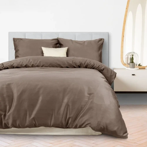 Darymex Pościel Satyna Bawełniana CIEMNO BEŻOWA (1).webp