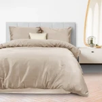 Darymex Pościel Satyna Bawełniana BEŻOWA 140X200