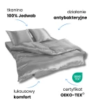 KLARA Pościel Jedwabna 140x200 Szara 4